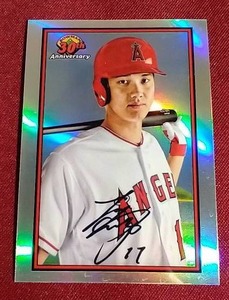 lot 107 image: 2019 Bowman Refractor Shohei Ohtani Card