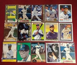 lot 115 image: (15) Ken Griffey Jr. Cards