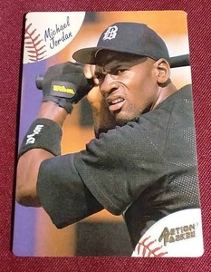 lot 122 image: 1994 Action Packed Michael Jordan Embossed Baseball Card
