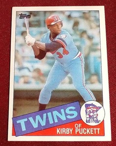 lot 123 image: 1985 Topps Kirby Puckett Rookie Card