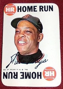 lot 130 image: 1968 Topps Game Willie Mays Card