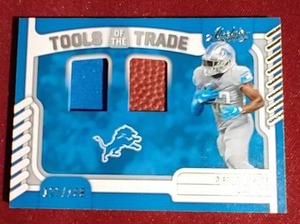 lot 131 image: 2022 Absolute DAndre Swift Dual Relic Card - #d199