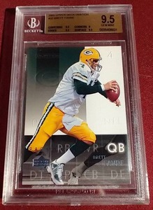 lot 150 image: 2002 Upper Deck Ovation Brett Favre Card - BCG 9.5