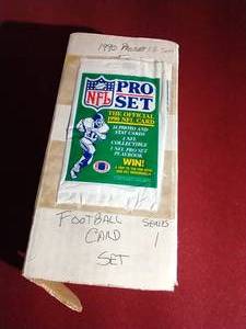 lot 153 image: 1990 Pro Set Football Set - Complete Series 1