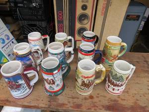 lot 19 image: Mixed Lot of 11 Budweiser Beer Steins