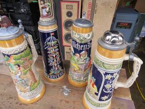 lot 24 image: Mixed Lot of Tall Beer Steins