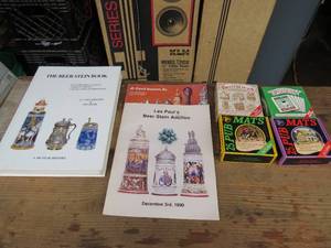 lot 33 image: Mixed Lot of Coasters and Beer Stein Books