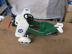lot 59 image: Kiddie Car Classics 1935 Murray Steelcraft Airplane Pedal Car by Hallmark