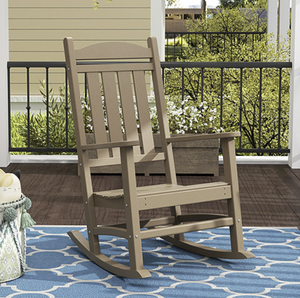 NEW Westin Furniture Laguna Outdoor Patio Rocking Chair, Weathered Wood