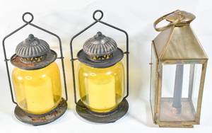lot 268 image: Three Lanterns for Candles, Two Matching