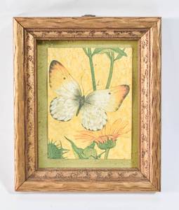 lot 320 image: Small Butterfly and Sunflower Print