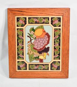 lot 100 image: Arius Tile Co. Food Tray 1993 Santa Fe Art Tile