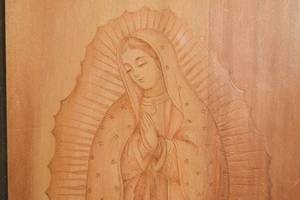 lot 108 image: CM Castro Madonna and Child Original Framed Wood Engraving