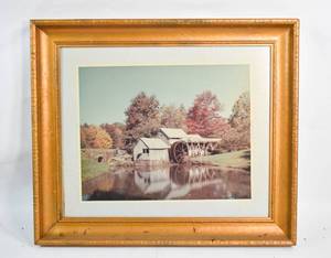 lot 114 image: Framed Photograph of Mill with Water Wheel