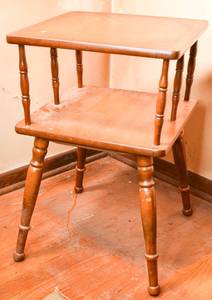 lot 45 image: 2 Tier Wood End Table