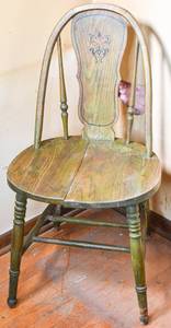 lot 50 image: Green Painted Chair
