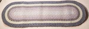 lot 63 image: Oval Brown & Beige Toned Woven Rag Rug