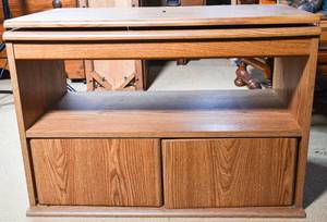 lot 71 image: Swivel Top Wooden TV Stand
