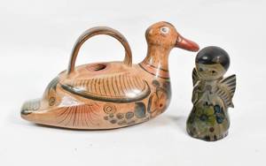 lot 152 image: 2 Mexican Tonala Style Pottery Objects