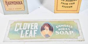 lot 25 image: 3 Vintage Metal Decorative Signs
