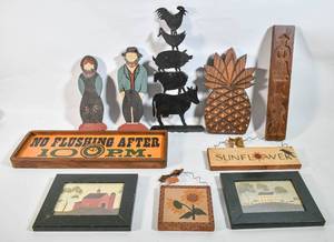 lot 173 image: 10 Misc. FarmhouseCabin Wall Decor