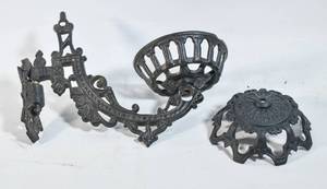 lot 176 image: Iron Wrought Style Metal Sconce with Cap