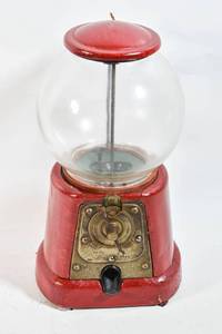 lot 180 image: Antique Amco Advanced 5 Cent Gumball Machine