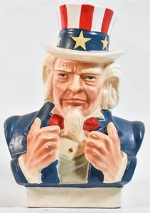 lot 2 image: Vintage Ceramic Uncle Sam Coin Bank