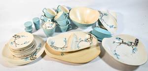 lot 167 image: 30 of Red Wing Pottery Driftwood Mugs, Plates, Bowls, Etc.