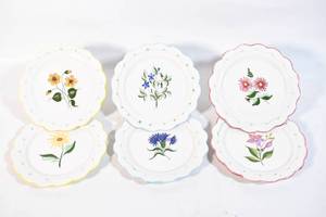 lot 187 image: Set of 6 Secla White Porcelain Plates