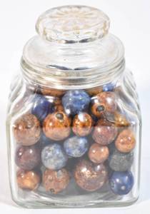 lot 179 image: Jar of Ceramic Marbles