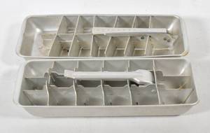 lot 257 image: 2 Vintage Ice Cube Trays