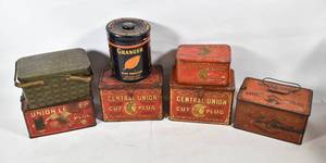 lot 190 image: Group of Vintage Large Tobacco Tins