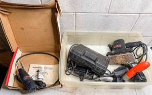 lot 671 image: Assortment of Power Tools, Dremel, Sander, Impact Wrench, Etc.