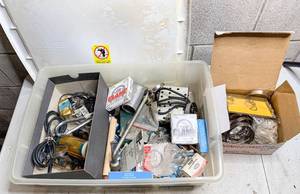 lot 695 image: Large Group of Hardware, Heavy Duty Clamps, Etc.