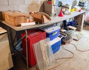 lot 712 image: Large 10 Workbench Table