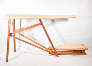 lot 382 image: Folding Ironing Board and Small Table Top Board