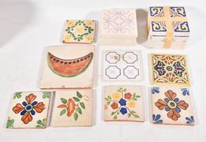lot 98 image: 25 Decorated Ceramic Tiles