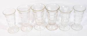 lot 208 image: 6 Milkshake Glasses, 2 Sizes