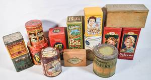 lot 191 image: Group of Vintage Food Tins