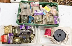 lot 635 image: Large Assortment of Unused Small Hardware and Electric Components