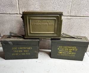 lot 643 image: 3 Small Ammo Boxes