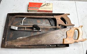 lot 663 image: Assortment of Saws and Cutting Tools