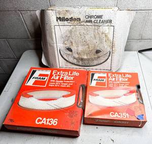 lot 774 image: 3 Automotive Air Filters, Milodon, Fram