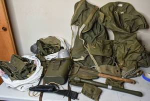lot 812 image: Assortment of Military Surplus and Supplies