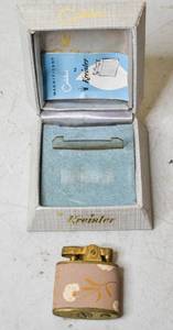 lot 825 image: Colibri by Kreisler Leather Wrapped Lighter in Box