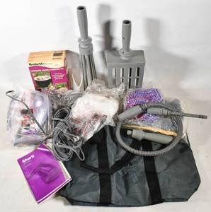 lot 271 image: Shark Steamer, Accessories, and Other Cleaning Supplies
