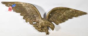 lot 486 image: Cast Metal Brass Toned Eagle Plaque