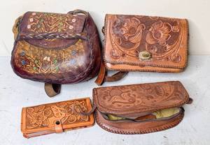 lot 833 image: 3 Leather Purses and 1 Leather Wallet