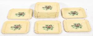 lot 194 image: Set of 24 Vintage Tin Pinecone Trays